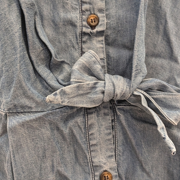 Sleeveless Denim Dress, Blue (size xs, women) - Picture 3 of 4